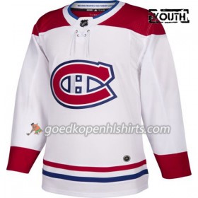 Montreal Canadiens Blank Adidas Wit Authentic Shirt - Kinderen